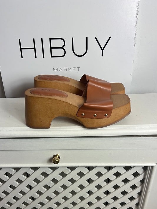 LEFTIES. Plataformas madera tira camel. T 37