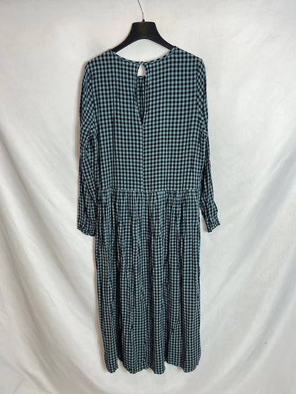 H&M. Vestido cuadros vichí T.s