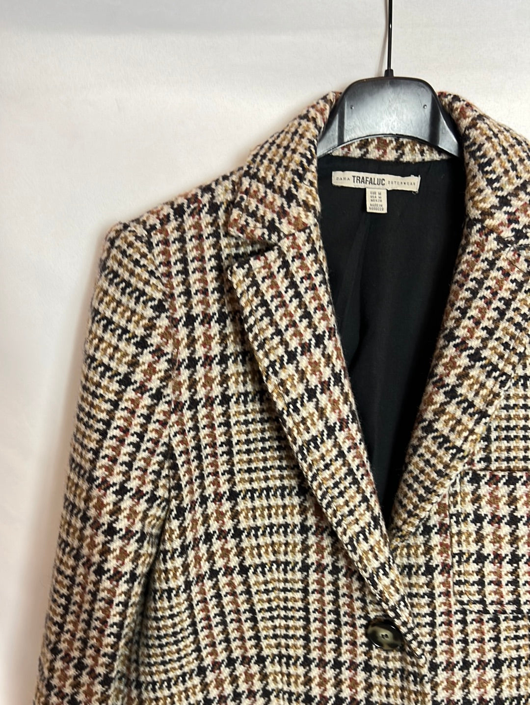 ZARA. Abrigo cuadros colores. TM