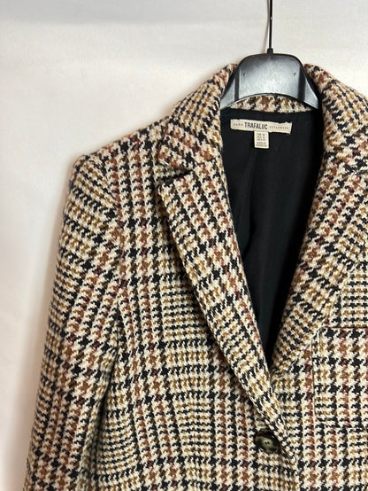 ZARA. Abrigo cuadros colores. TM