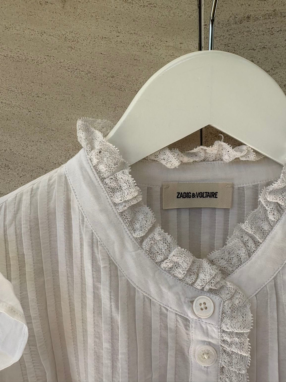ZADIG&VOLTAIRE. Blusa blanca vaporosa