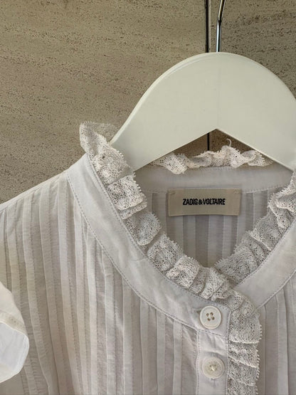 ZADIG&VOLTAIRE. Blusa blanca vaporosa