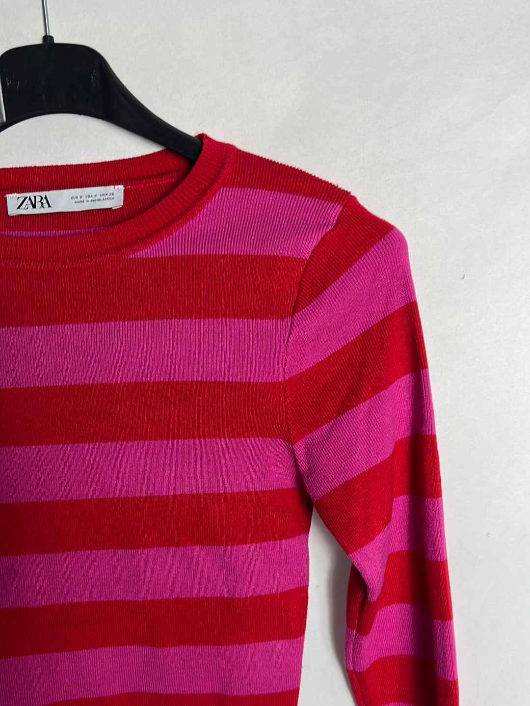 ZARA. Jersey cropped rayas T.s