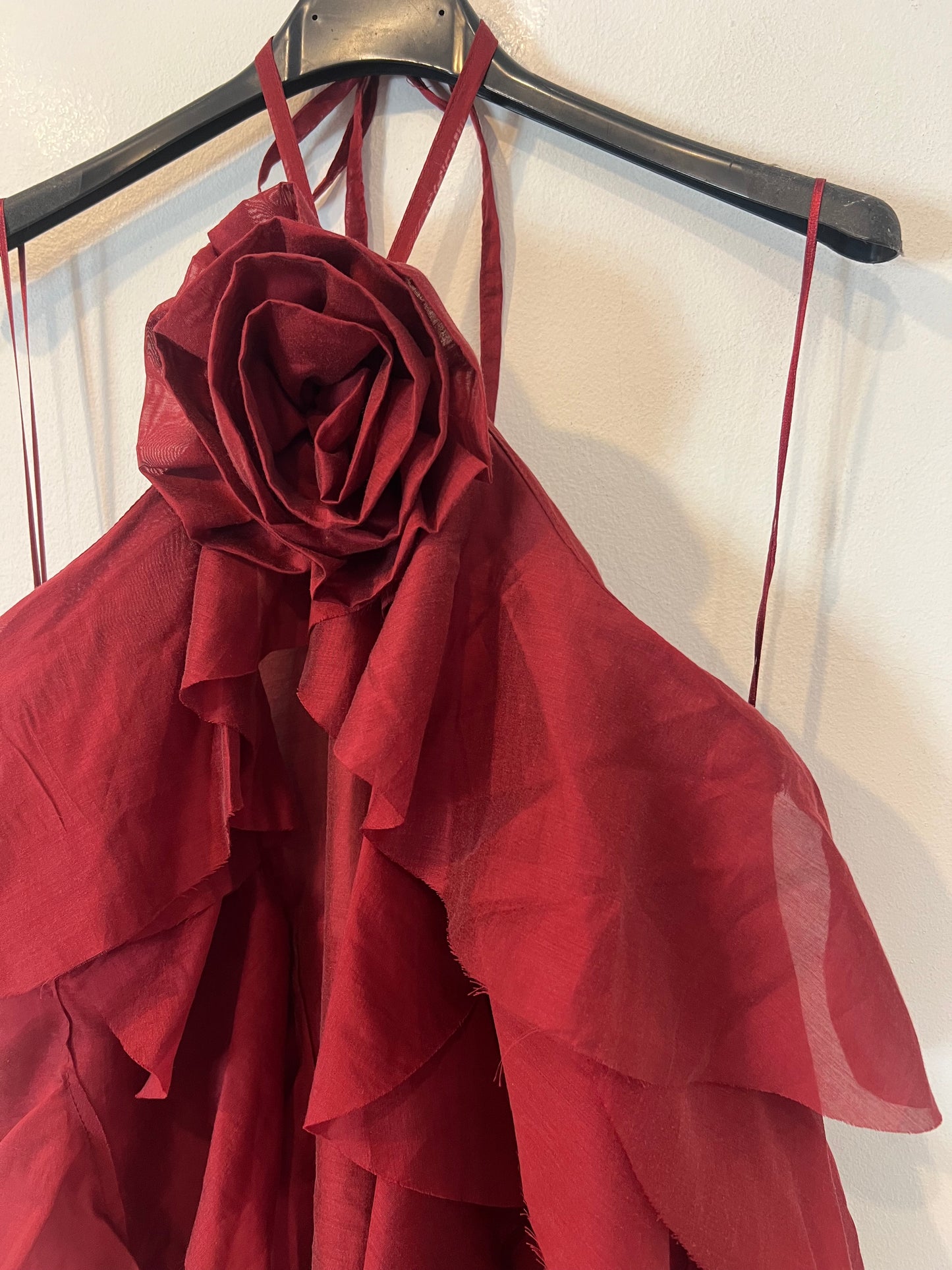 KUK. Blusa volantes rosa Tu(s/m)