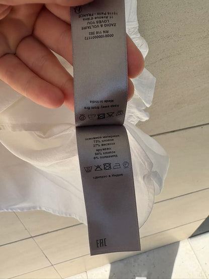 ZADIG&VOLTAIRE. Blusa blanca vaporosa