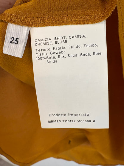 MARINA RINALDI. Blusa seda camel. T 25 (XXL)