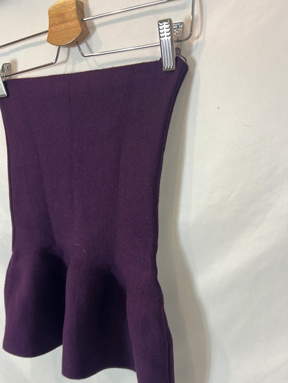 ZARA. Falda/top berenjena punto T.s