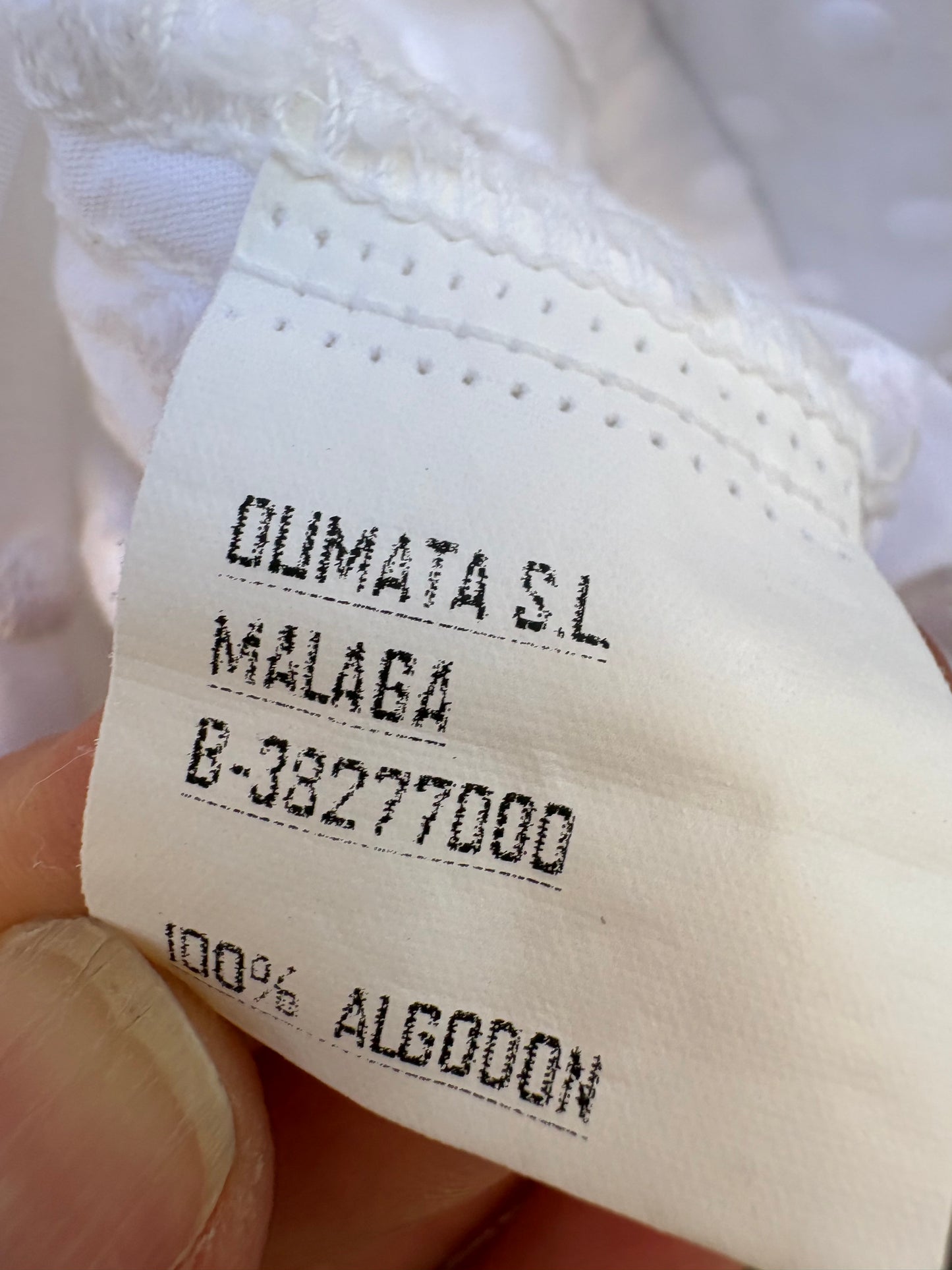 OTRAS. Blusa blanca bordados. T S