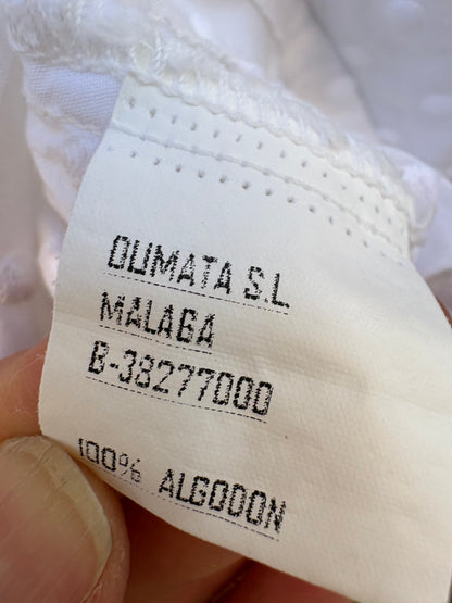 OTRAS. Blusa blanca bordados. T S