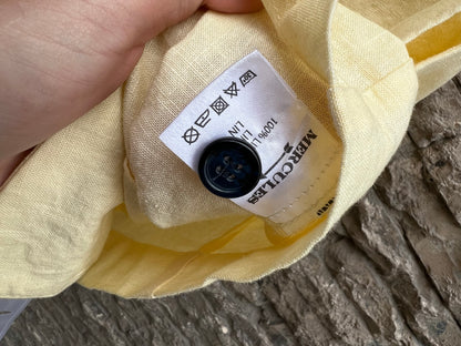 MERCULES. Conjunto lino top y falda midi. T S/M