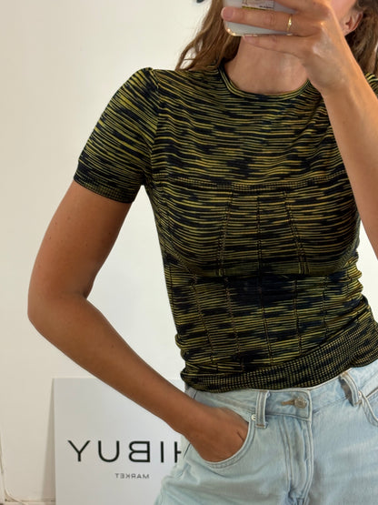 MISSONI. Top punto elástico jaspeado. T M