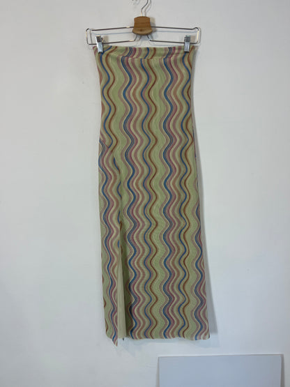 ZARA. Vestido midi tul ondas. T S