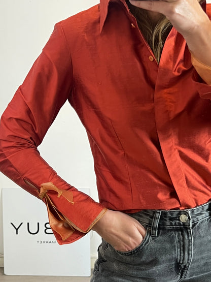 STEFANIA LUNARDON. Blusa seda detalle puños. T 44(M/L)