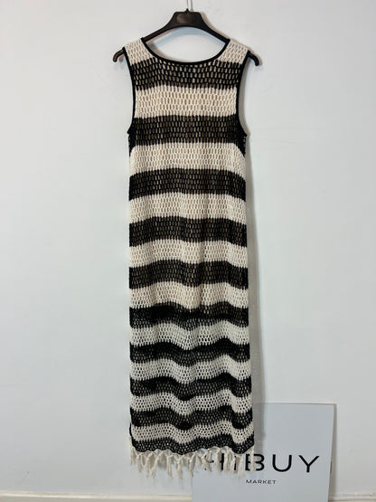 MICHONET. Vestido bicolor croché T.u(m)