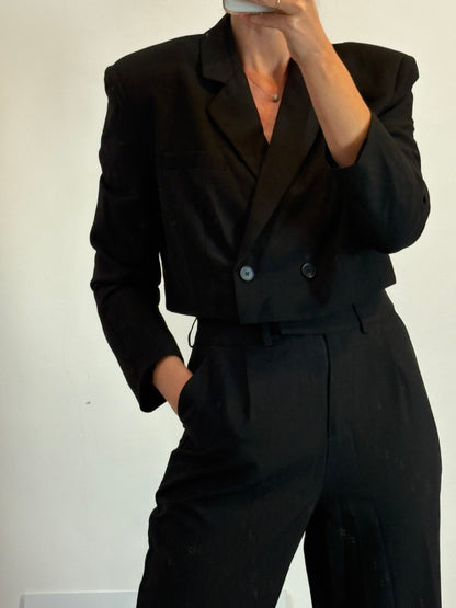 WILD PONY. Conjunto blazer y pantalón pinzas negro