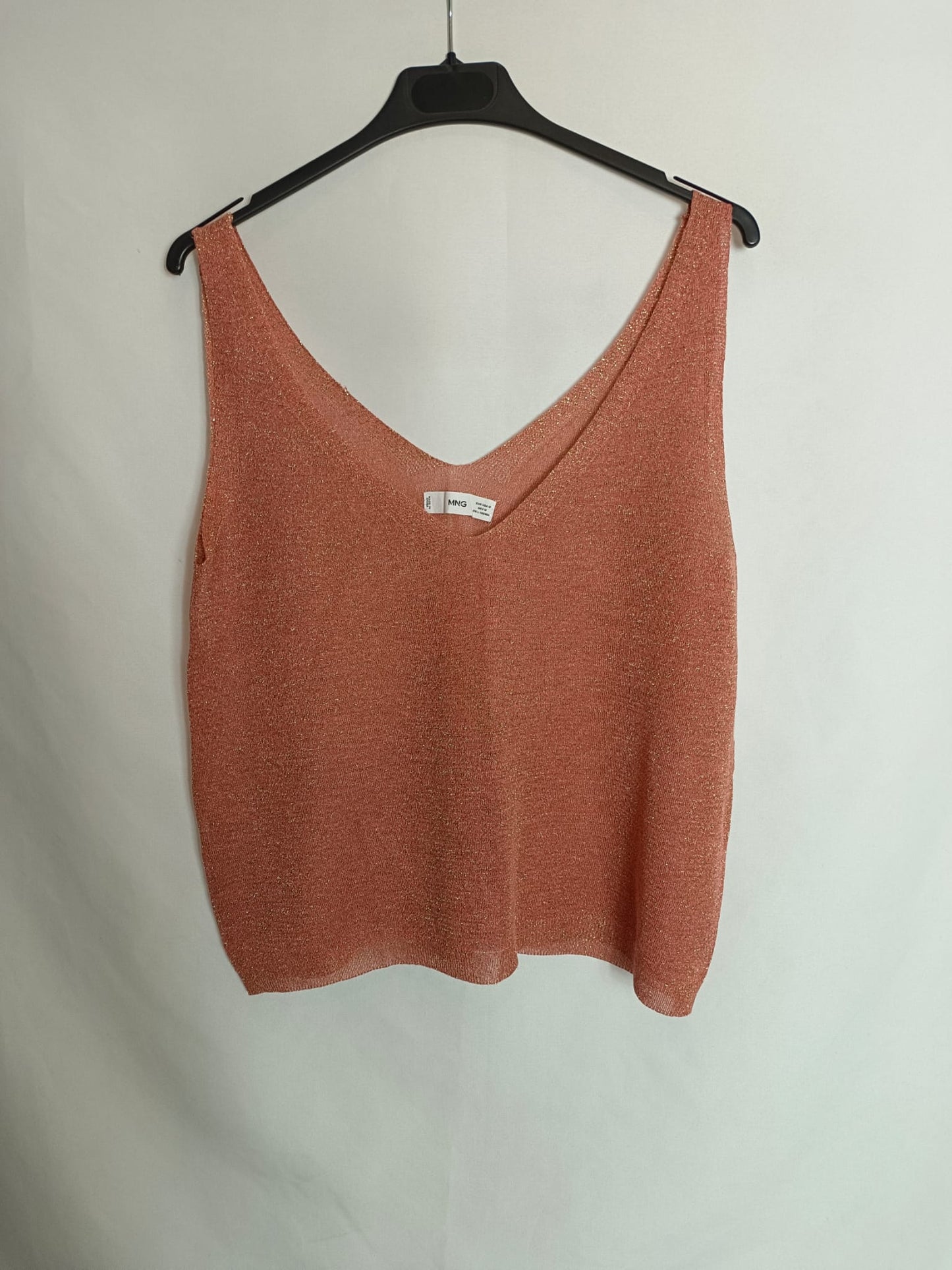 MANGO. Top naranja hilos T.m