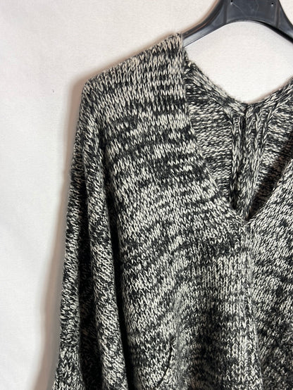 OTRAS. Jersey jaspeado lana escote pico. T U ( M)