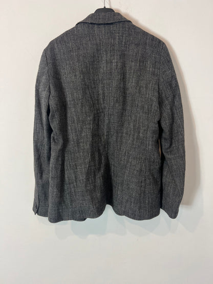 MASSIMO DUTTI. blazer gris jaspeada T.40