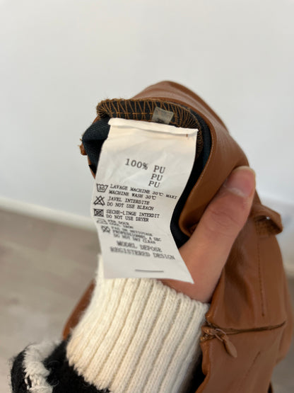 ELLI WHITE. Falda midi efecto piel camel  T.s