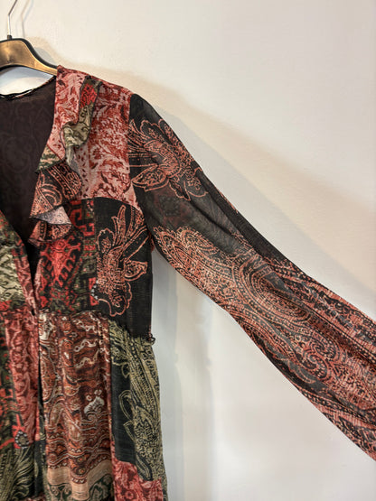 ZARA. Mustard textured back top. TS