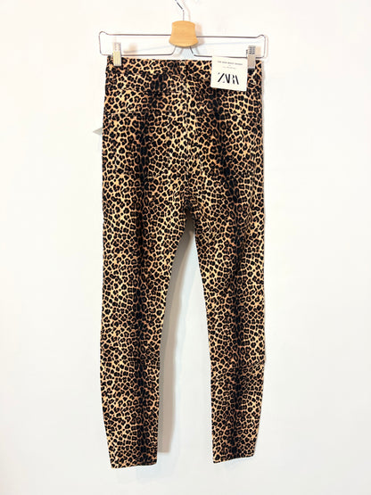 ZARA. Denim pitillo animal print. T 36