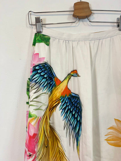 DOLORES PROMESAS. Falda midi estampado T.36