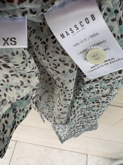 MASSCOB. Blusa seda estampada. T XS