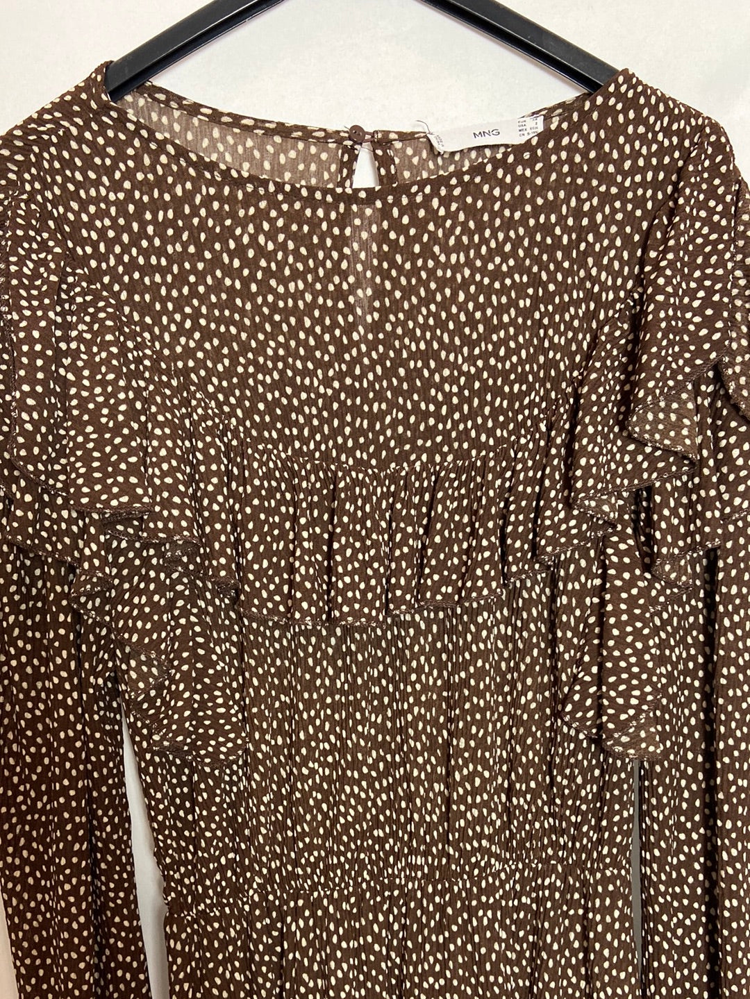 MANGO. Vestido corto lunares. T.xs