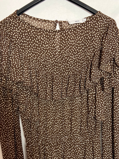 MANGO. Vestido corto lunares. T.xs