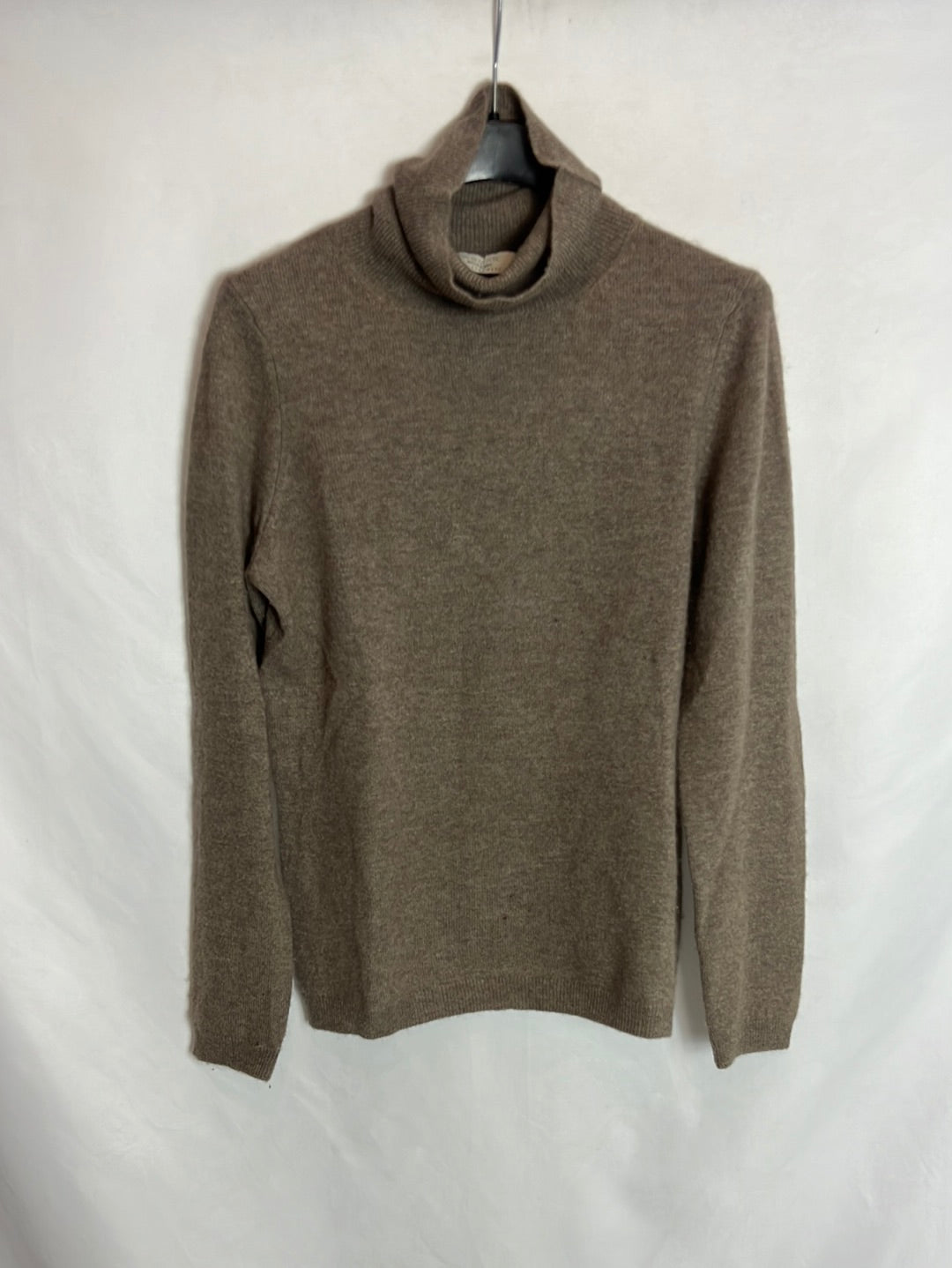 EL CORTE INGLÉS . Jersey marrón claro cashmere . T 36