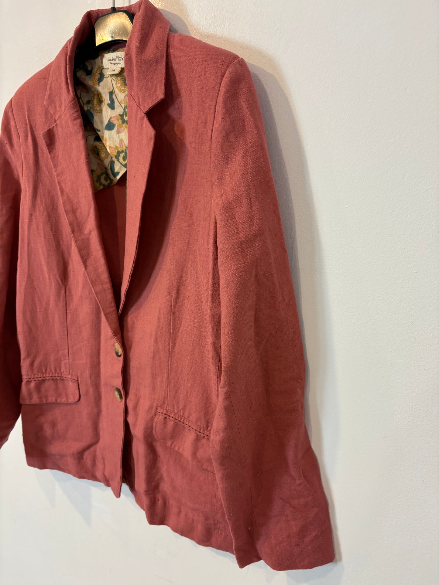 LOUISE MISHA. Blazer lino rosa palo.