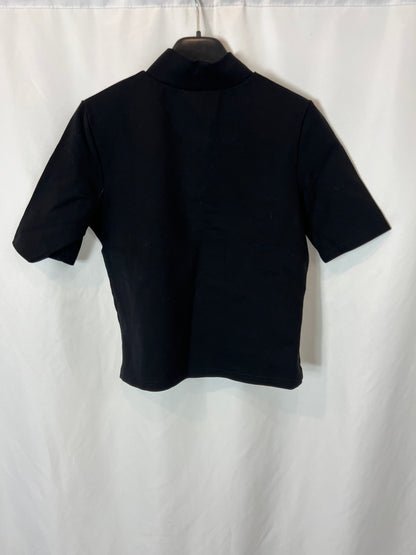 MANGO. Top negro cuello perkins T.s