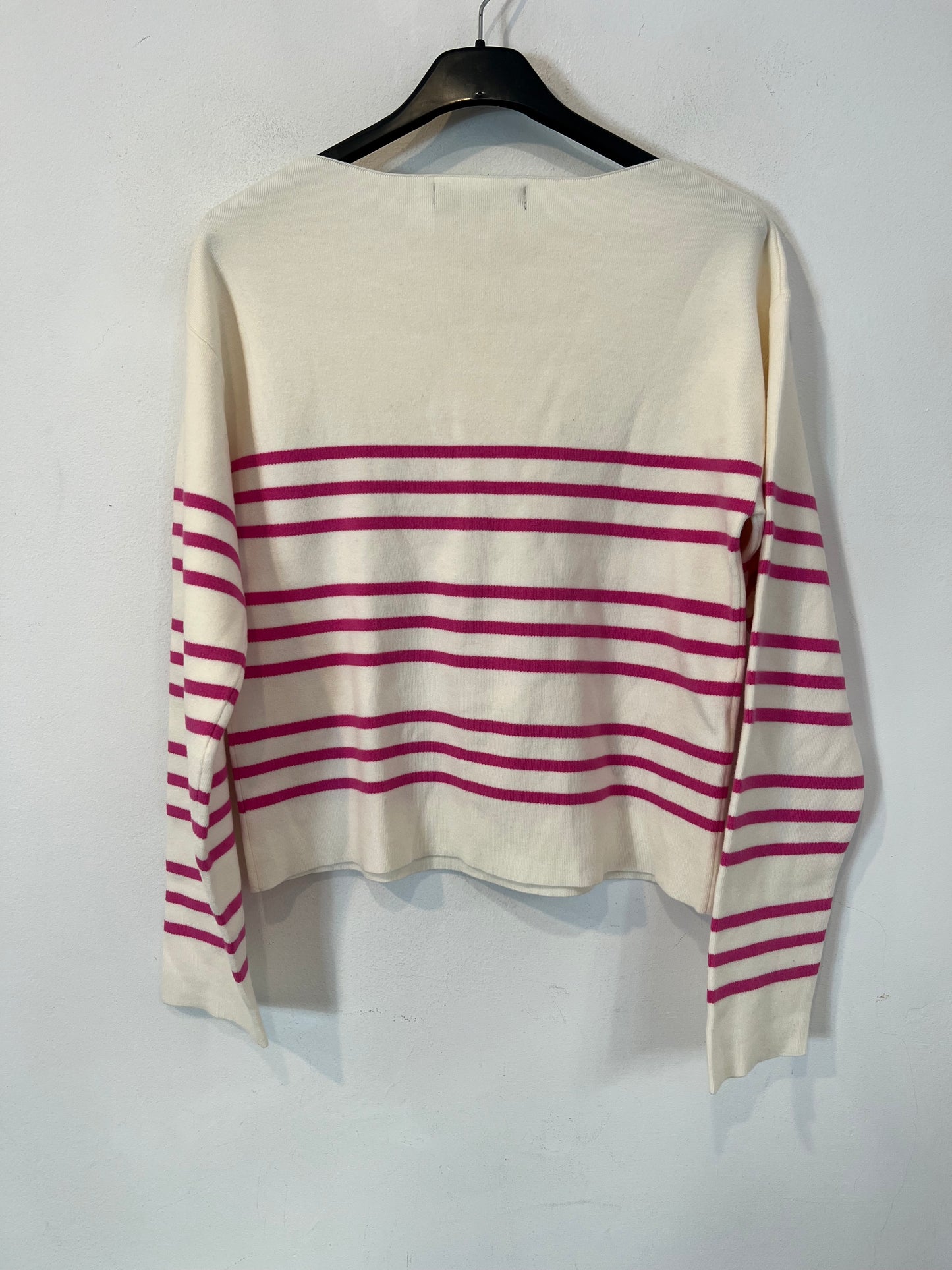 MANGO. Jersey blanco rayas