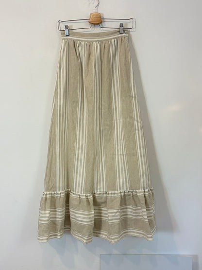 BOJ. Falda larga lino beige