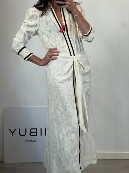PANAMBI. Vestido midi blanco lazada