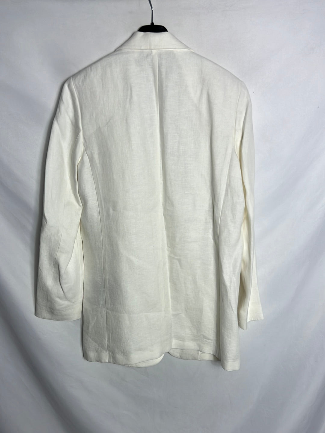 MASSIMO DUTTI. Long linen blazer. T 38