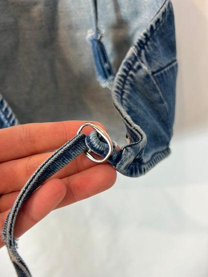 ZARA. Knotted denim top. TS