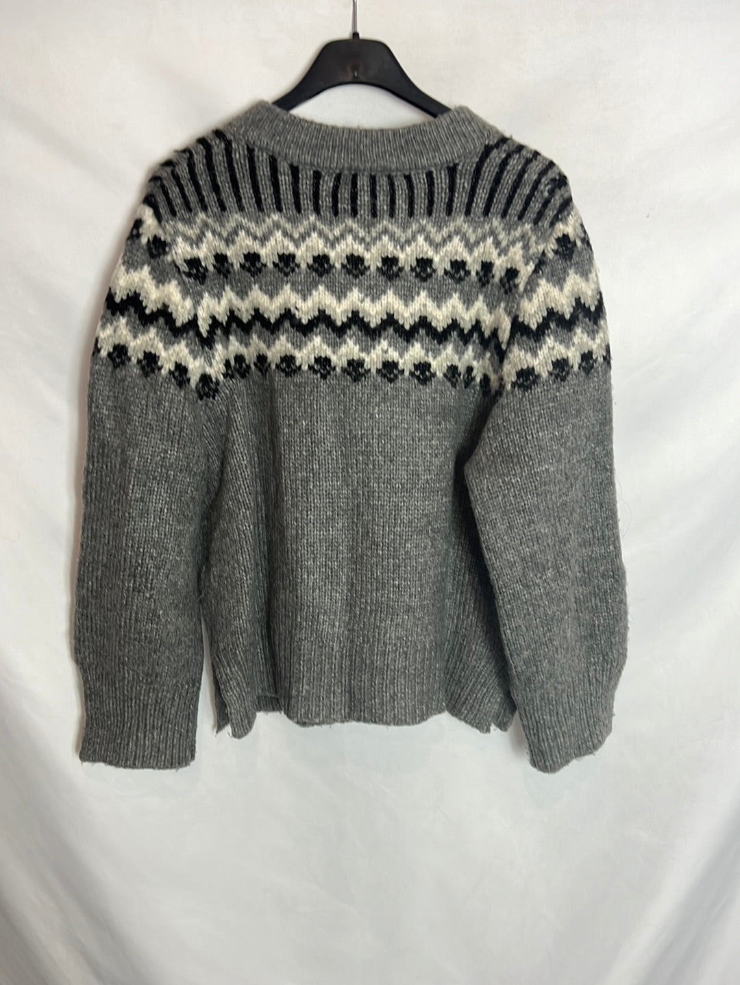 ZARA. Jersey gris botones . TS