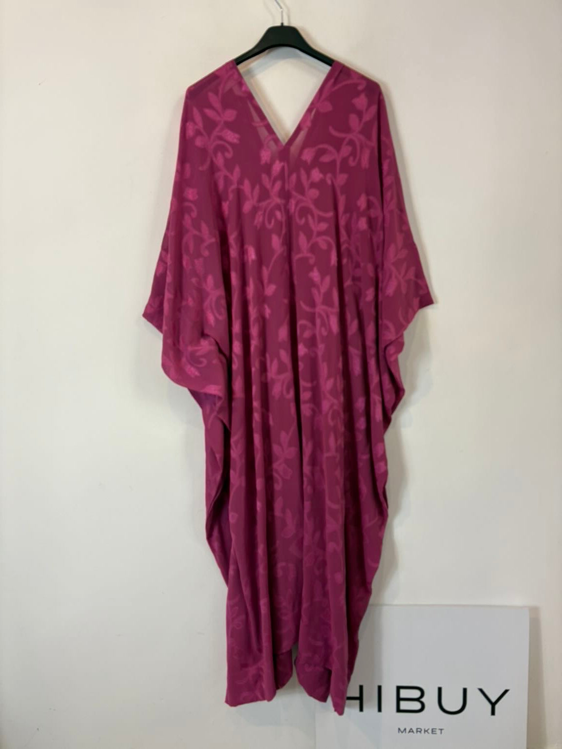H&M. Vestido kaftán buganvilla textura