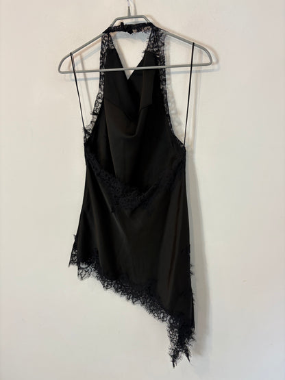 ZARA. Top negro lencero