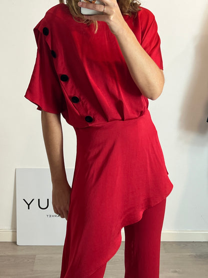 SOPHIE&LUCIE. top rojo botones T.38