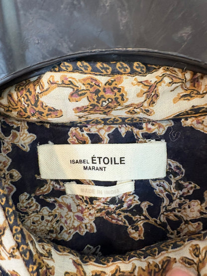 ISABEL MARANT ÉTOILE. Blusa estampada detalles. T 34 (S)