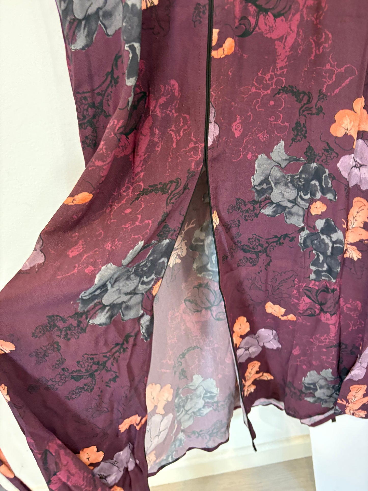 RDALAMAL. Vestido largo estampado aberturas. T 6 (36)