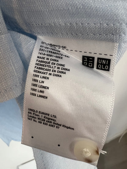 UNIQLO. Light blue heather linen shirt. TS