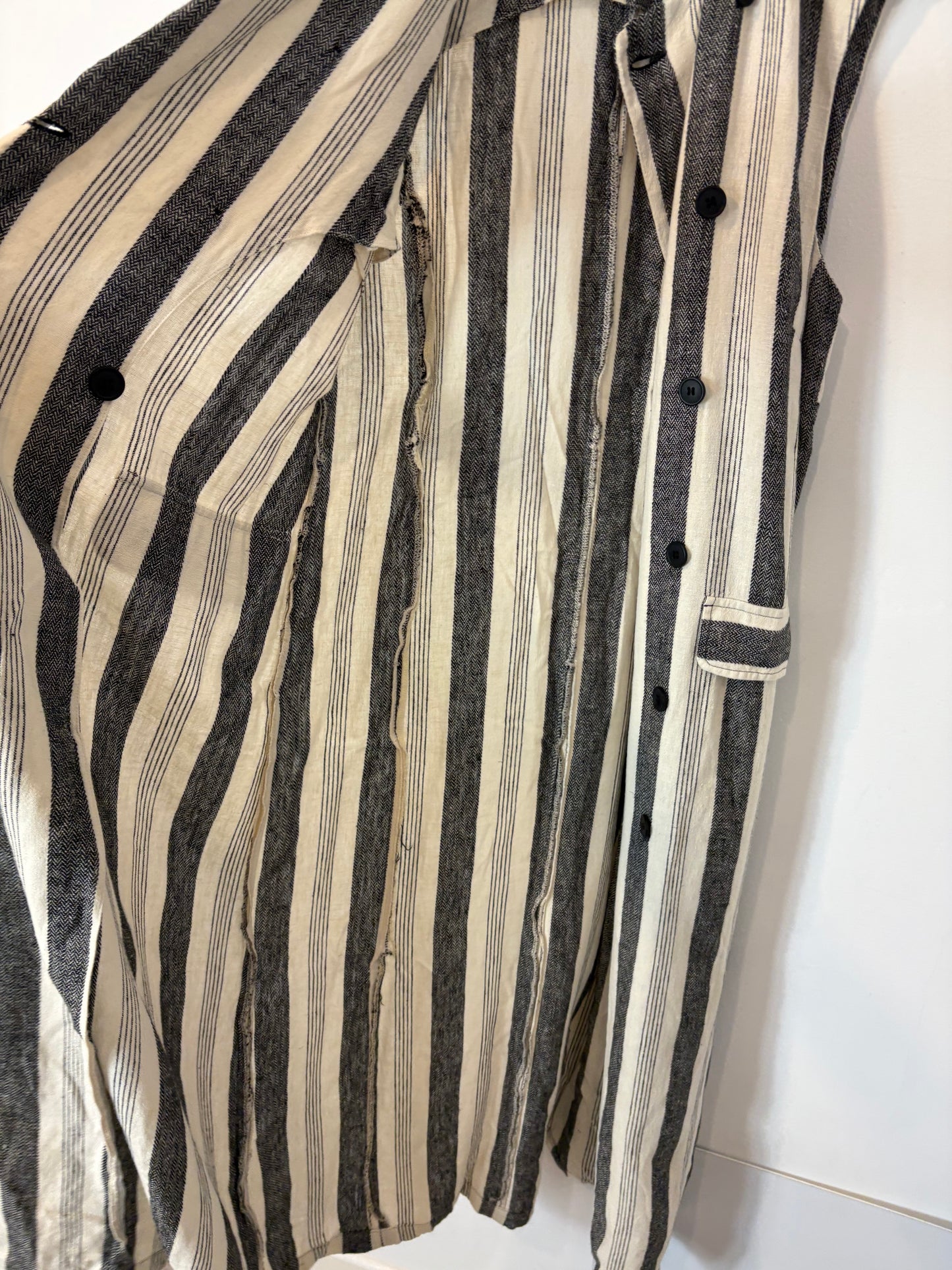 BYAM. Chaleco/vestido rayas lino