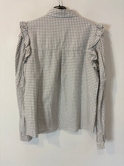 SCALPERS. Camisa cuadros volante hombros