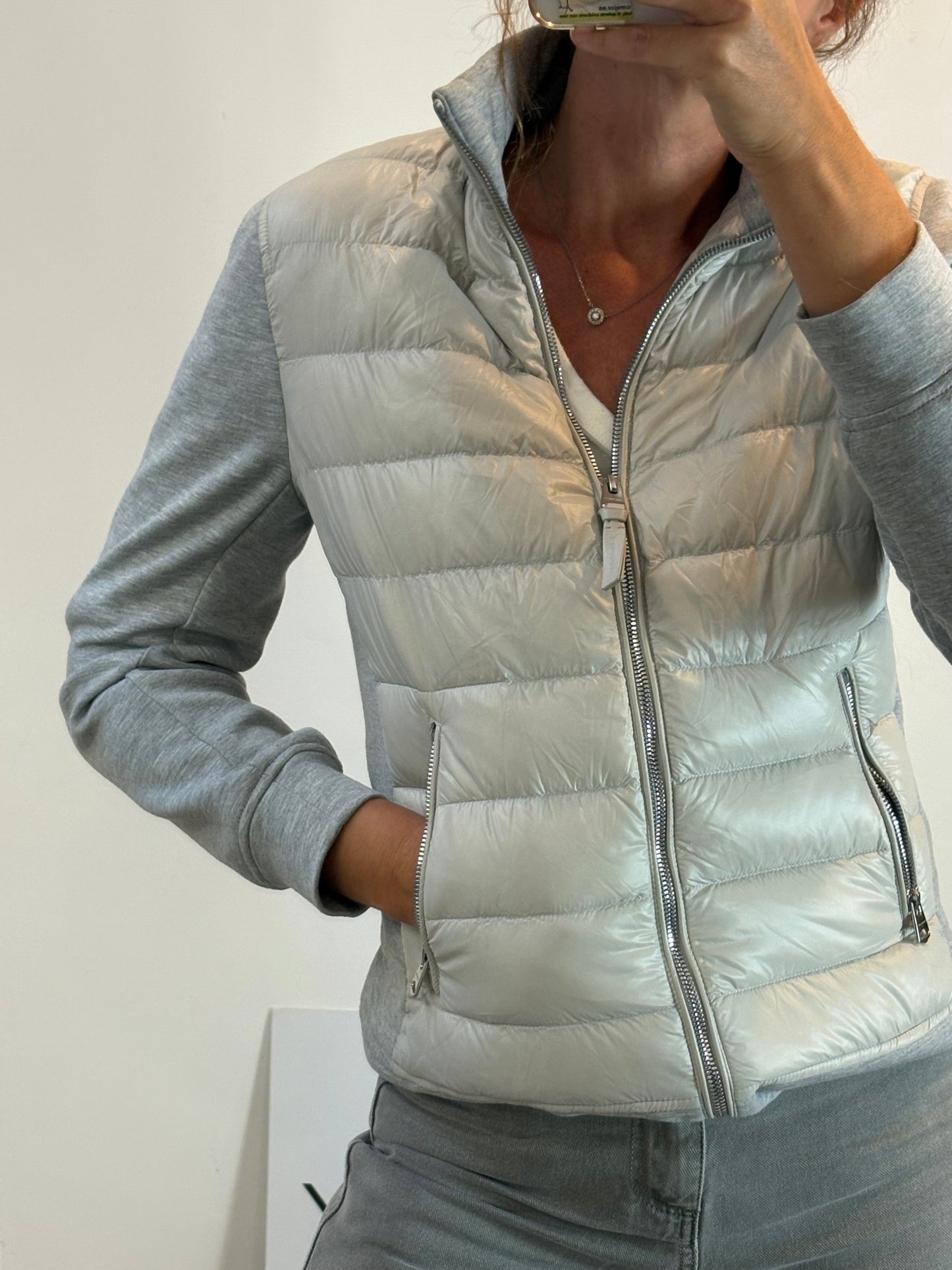 MACKAGE. Chaqueta gris doble textura ligera. T M