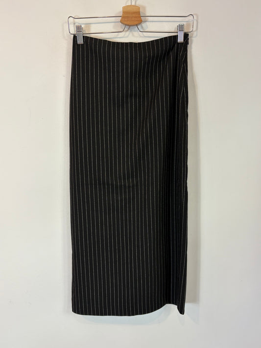 ZARA. Falda tubo larga raya diplomática. T XS