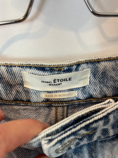 ISABEL MARANT. Worn effect denim shorts T.36