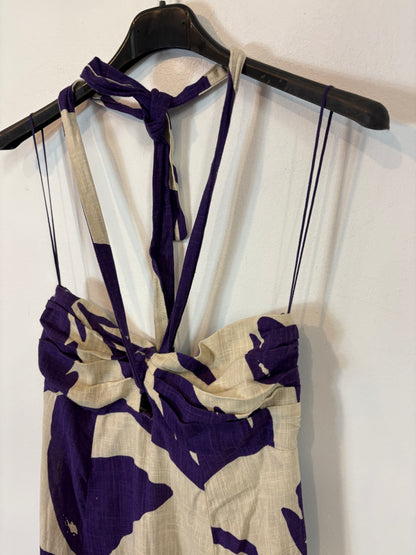 OYSHO. Long floral dress with linen Ts